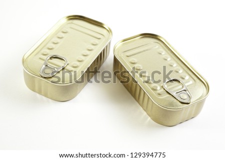 Two cans of sardines, canned product detail, method of preservation, food prepared
