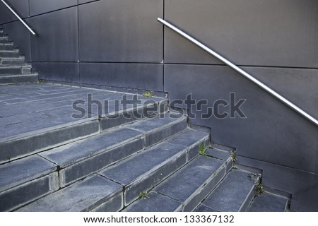 Tile stairs, detail of stairs in the city, architecture background texture