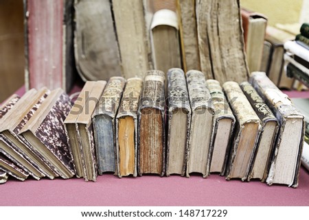 Old medieval books, detail of a old and classic books, classic literature