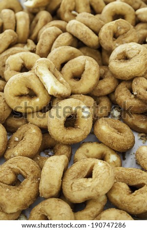 Homemade fried donuts, details of a typical Spanish dessert, food healthy, fresh food
