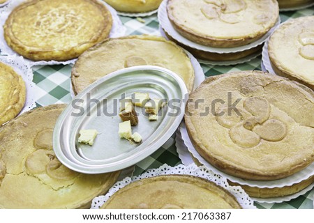 Typical Spanish pastry, detail of a typical cake, dessert, sweet