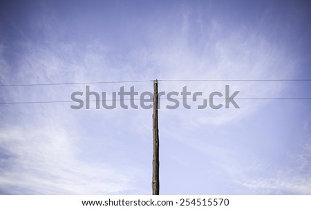 Electrical tower, detail of a tower of driving electric, cable