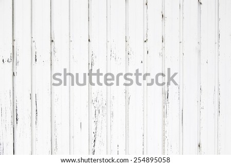 Metal door painted white, detail of a rusty gate and damaged