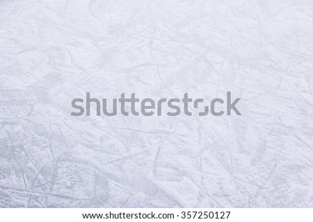 Ice rink, skating rink detail, cold winter