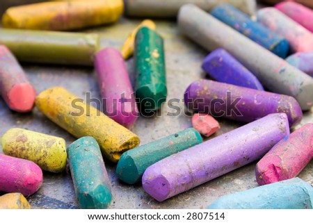 Battered Wax Crayons