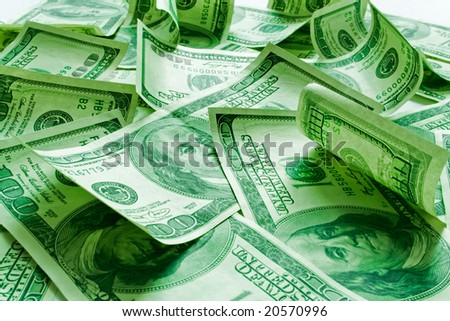 high contrast photo. money background