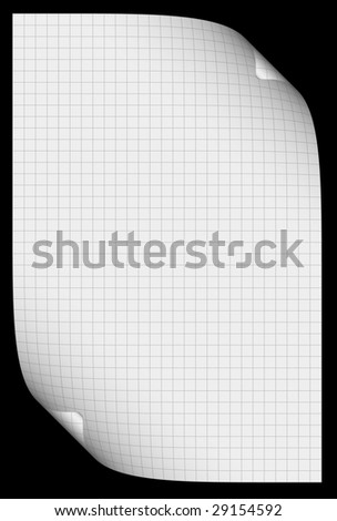 blank white paper page in square background