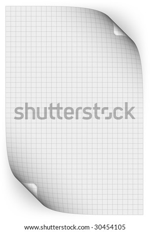 blank white paper page in square background