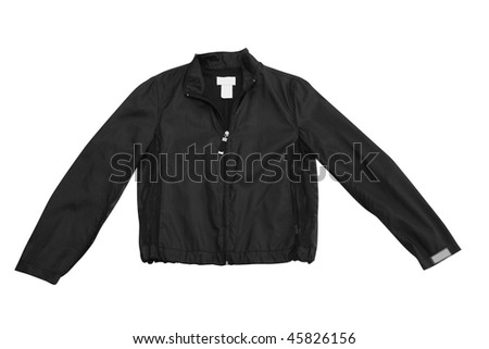 black man's jacket isolated on white background