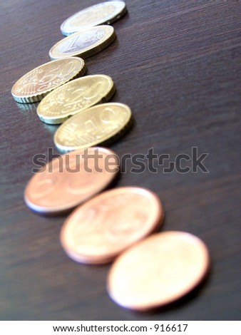 way of Euro money coins