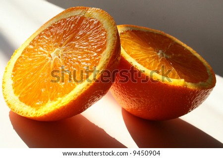 Fruit on a white background.