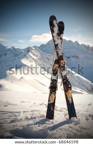 Ski on italian alps