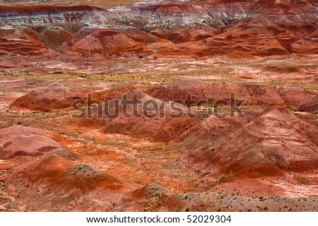 Landscape of painted desert, in Petrified forest, Ariz, western USA