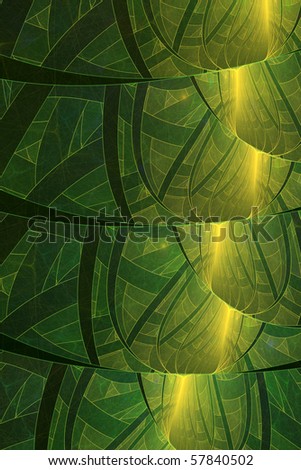 Green abstract background with case bound rings. The background contains lines look like scratches