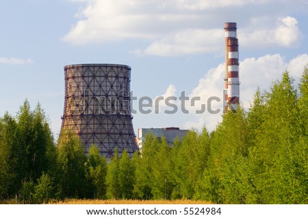 heat and power plant located over the trees
