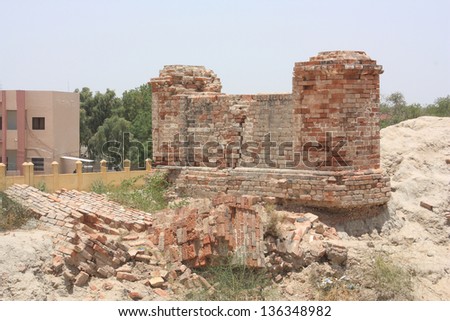 Ancient boundary wall of  Omarkot Fort in Sindh