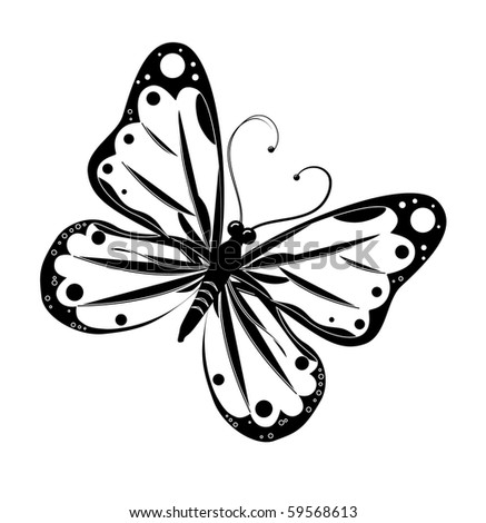 vector, butterfly, animal, insect, isolated, black, graphic, illustration, symbol, fly