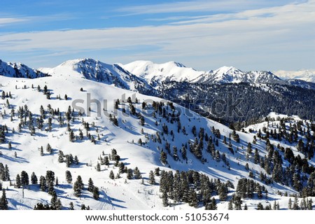 Winter landscape, Alps in Italy