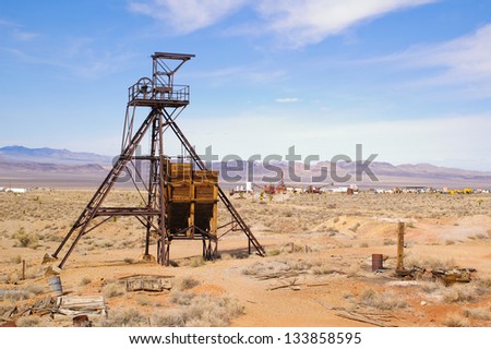 desert Ghost town mining shaft head