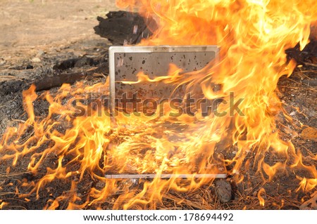 Laptop Computer setting the world on fire