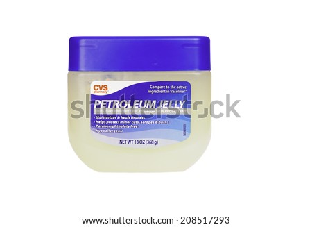 Hayward, CA - July 31, 2014: 13oz jar of CVS Pharmacy brand Petroleum Jelly
