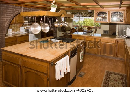 Country kitchen in a very large home in Oregon
