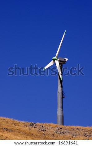 Alternate energy power source wind generators in California