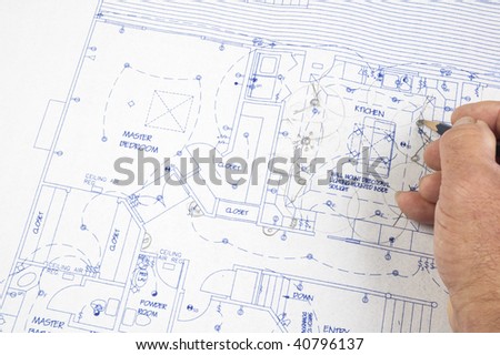 Architect making changes to house plans