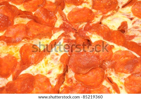 Peperoni pizza on a pan
