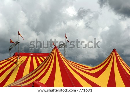 circus in the village! large tent