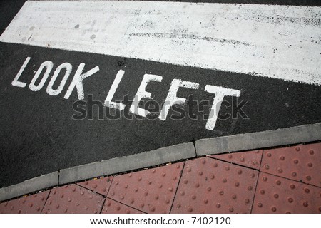 traffic  signs in a city painted on asphalt