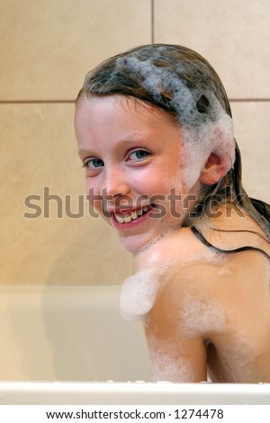 stock photo Young girl inside the bath Save to a lightbox 