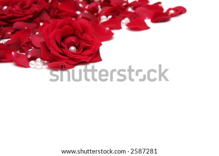 red white roses rose gold wedding sets