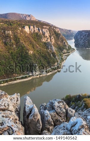 landscape in the Danube Gorges 