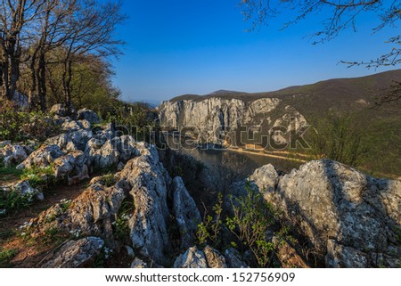 landscape in the Danube Gorges \