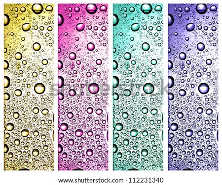 colorful fizzy bubbles set