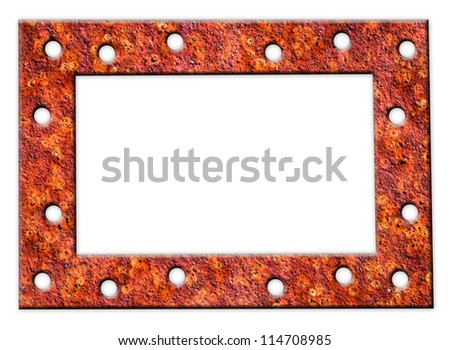 Abstract rusty grunge metal frame background