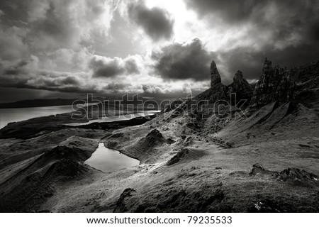 Moody Skies over Scotland\'s Old Man of Storr