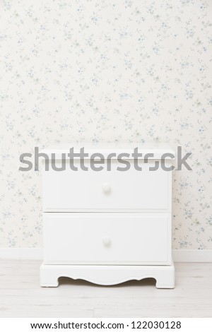 A White Dressing Table, Glass Mirror