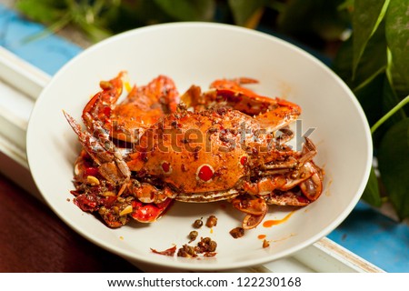 Chinese fast food, spicy crab