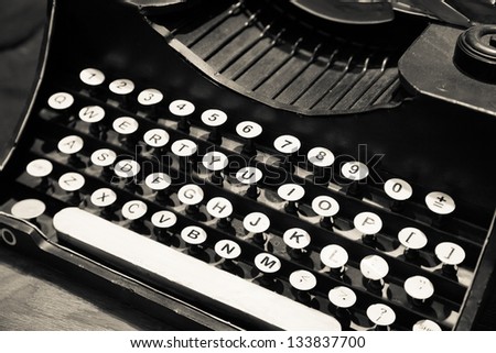 An old typewriter, retro style