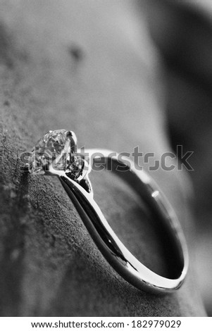 The wedding ring, diamond ring