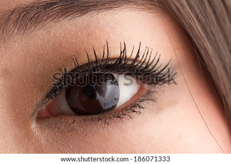 Asian women, beautiful brown eyes