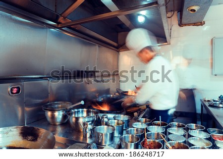 Chinese chef cooking, Sichuan cuisine chef