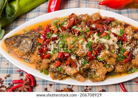 braised carp with soy sauce stewed carp with brown sauce