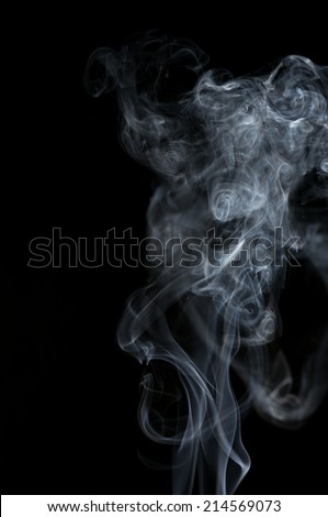 Smoke, in studio photography, black background
