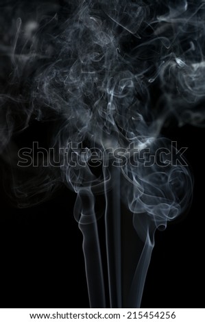 Smoke, in studio photography, black background