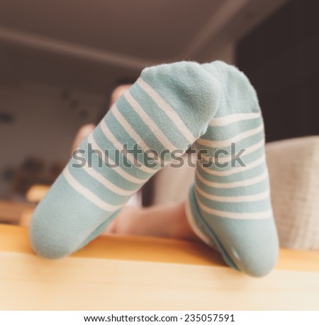 Women's socks, shooting close range