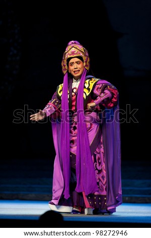 An opera actor on the stage