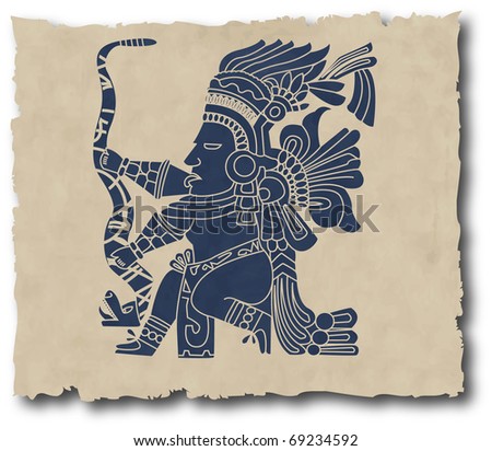 stock photo the mayan and inca tribal on old paper vector version in 